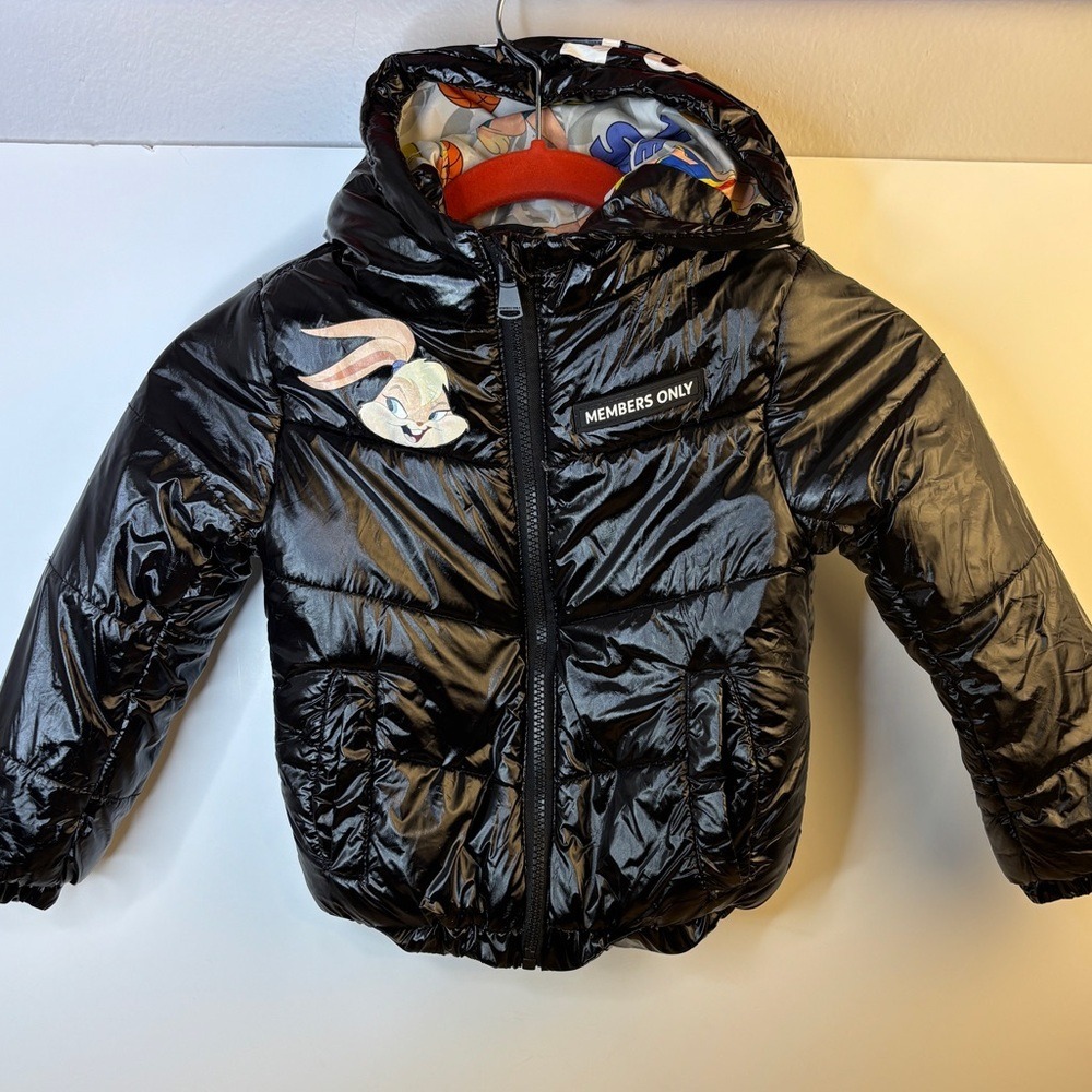 Members Only Space Jam A New Legacy Lola Bunny Puffer Jacket Black Kids 4โ